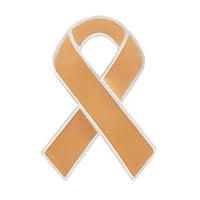 Wristbands and Lapel Pins - Peach Color Ribbon Awareness Products ...