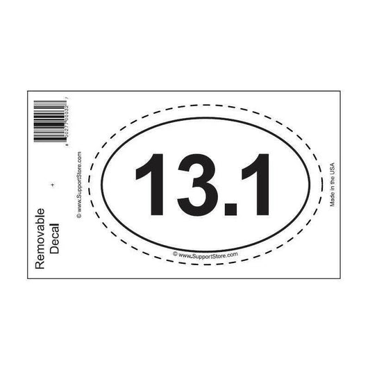 13.1 Half Marathon Bumper Sticker Decal - Oval - Support Store