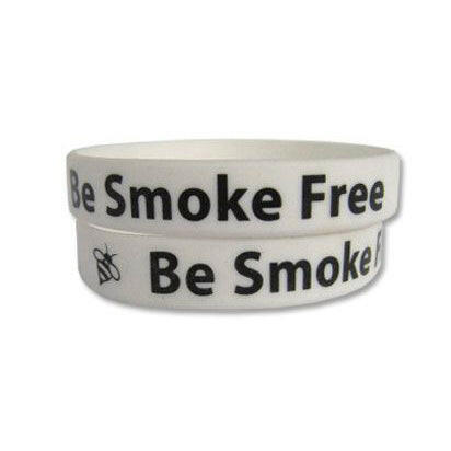 Be Smoke Free Rubber Bracelet Wristband - Adult 8" - Support Store