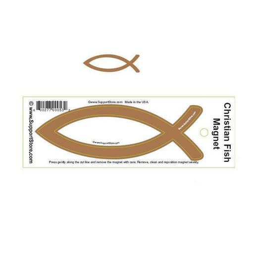 Christian Fish Magnet Gold - Support Store