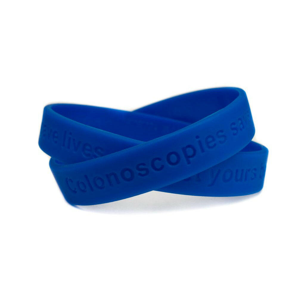 Colonoscopies save lives - get yours behind you wristband - Adult 8" - Support Store