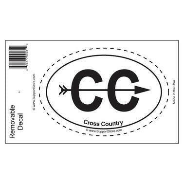 Cross Country Bumper Sticker Decal - Oval - Support Store
