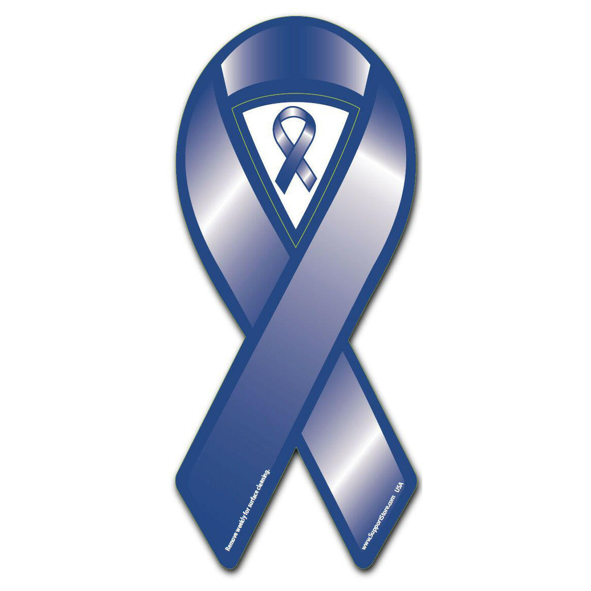Dark Blue Cause Awareness Ribbon Magnet - Support Store