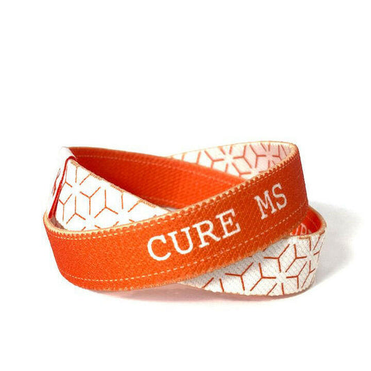 Eco Elastic Cure MS Orange Fabric Wristband - 8" Adult - Support Store