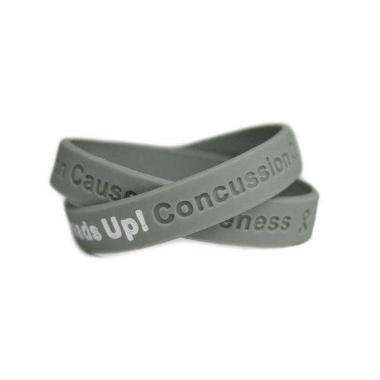 Heads Up! Concussion Cause Awareness Rubber Wristband - Adult 8" - Support Store