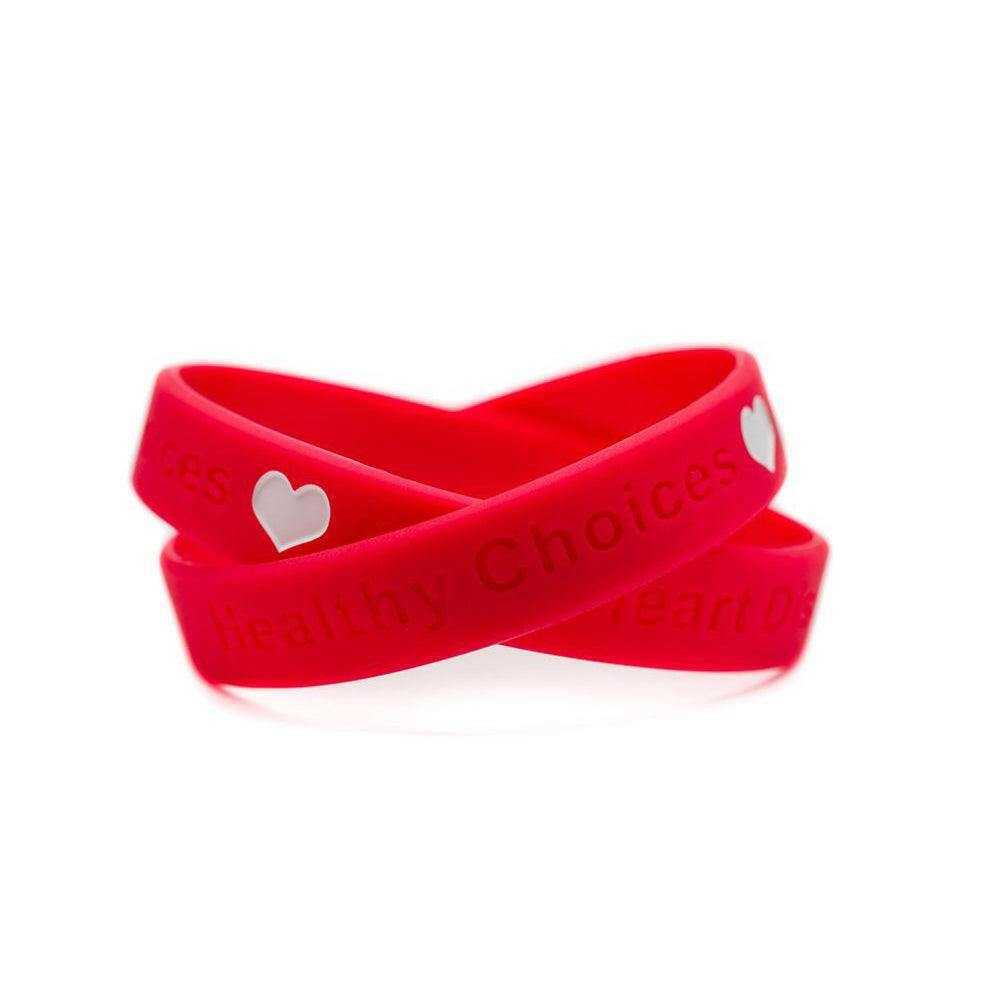 Healthy Choices - Fight Heart Disease wristband - Youth 7" - Support Store