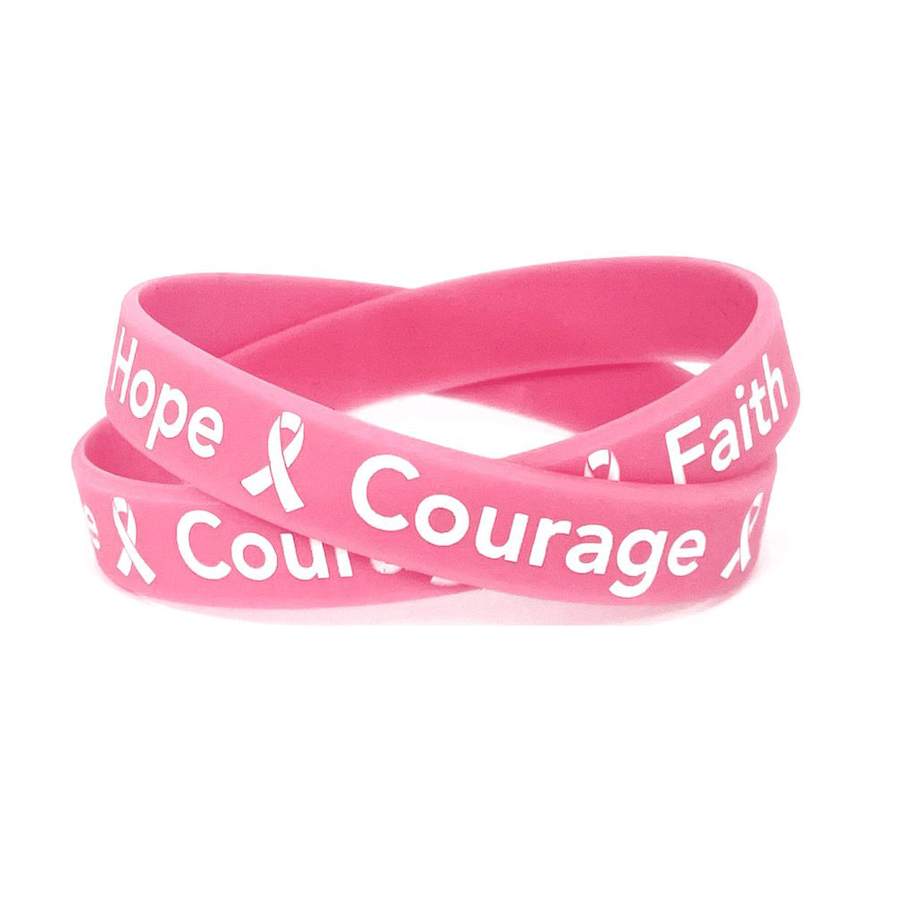 Shop Hope Courage Pink Rubber Bracelets Support Store