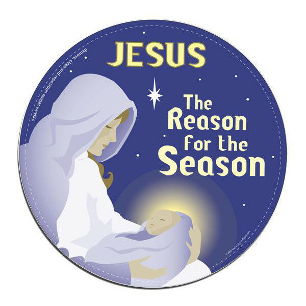 Jesus - The Reason for the Season Christmas Christian Car Magnet - Support Store