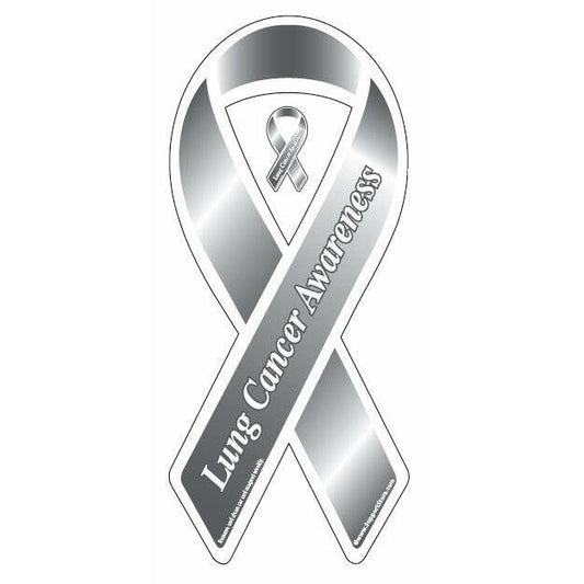Lung Cancer Awareness Gray Ribbon Magnet - Support Store