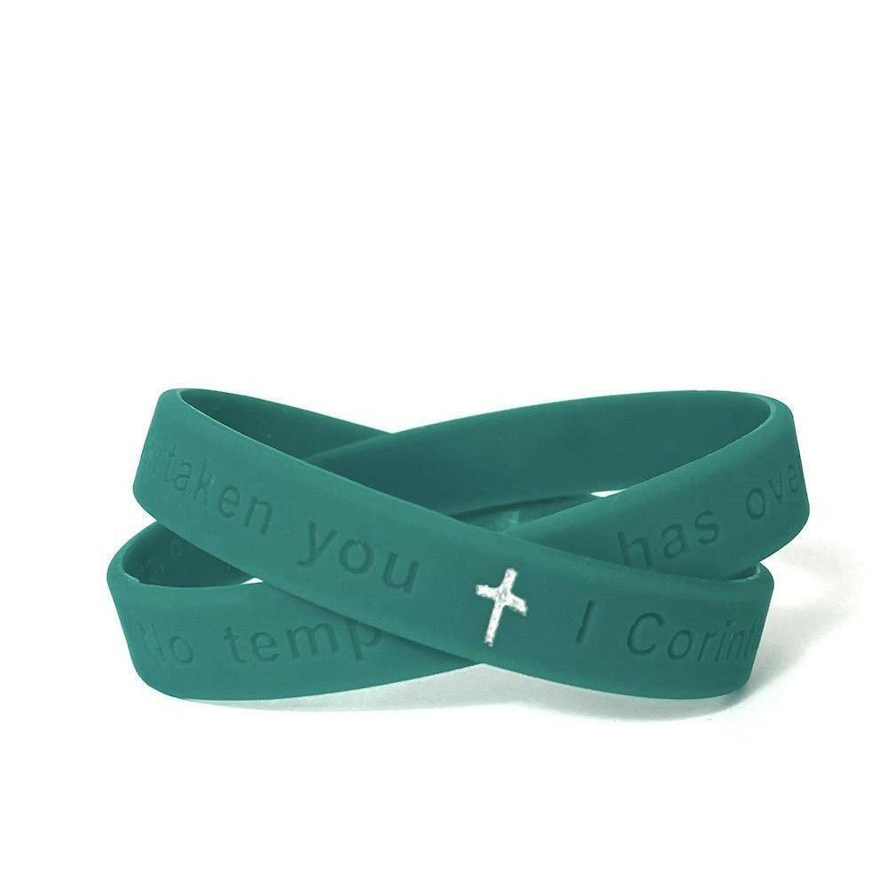 No temptation has overtaken you I Corinthians 10:13 wristband - Support Store