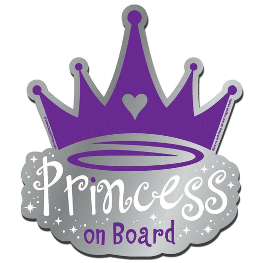 Princess on Board Purple Car Magnet - Support Store