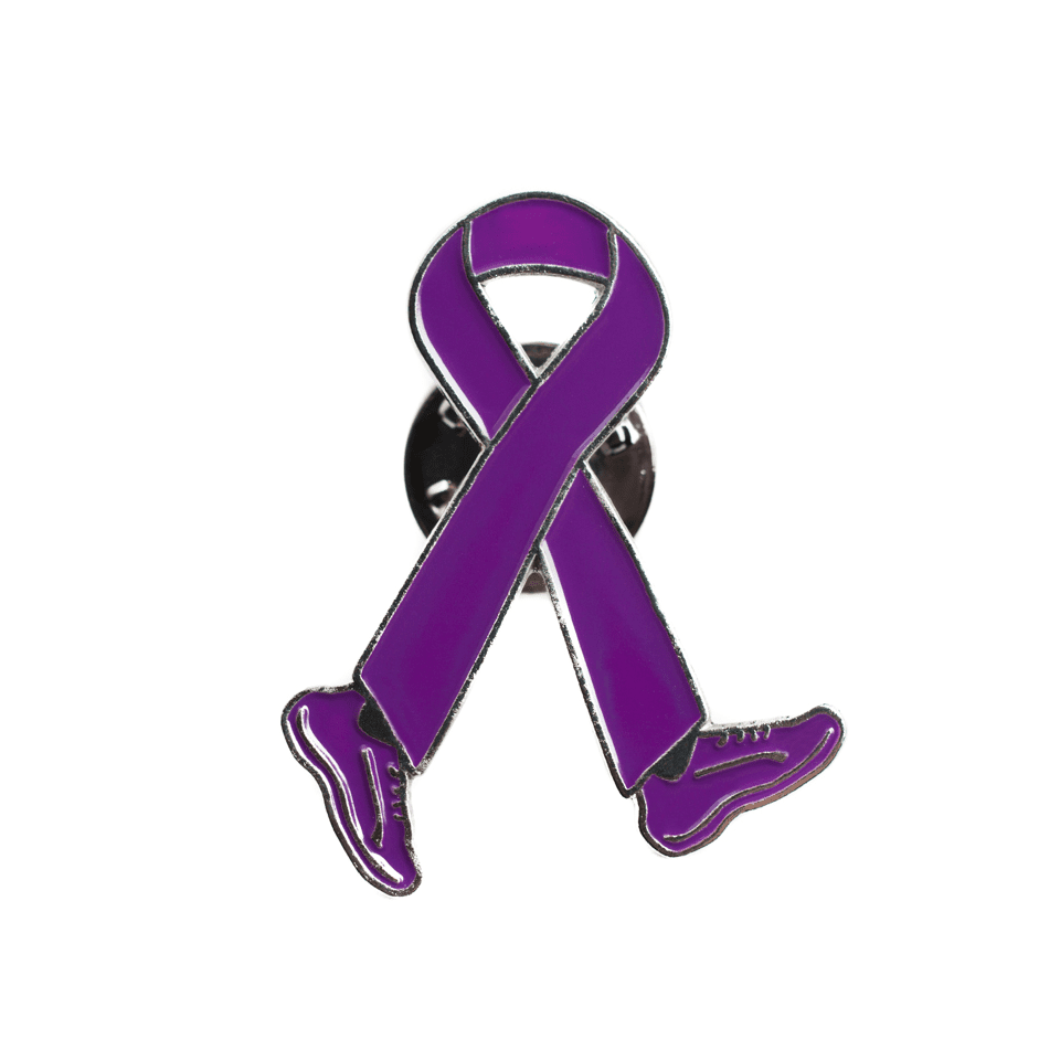 Purple Ribbon Walk Run Lapel Pin - Support Store