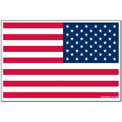 Reverse American Flag Magnet - 4" x 6" - Support Store