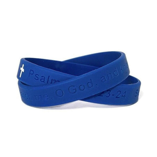 Search me, O God, and know my heart Psalms 139:23-24 wristband - Support Store
