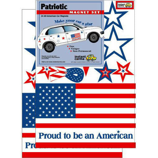 USA American Flag Patriotic Car Magnet Set - Support Store