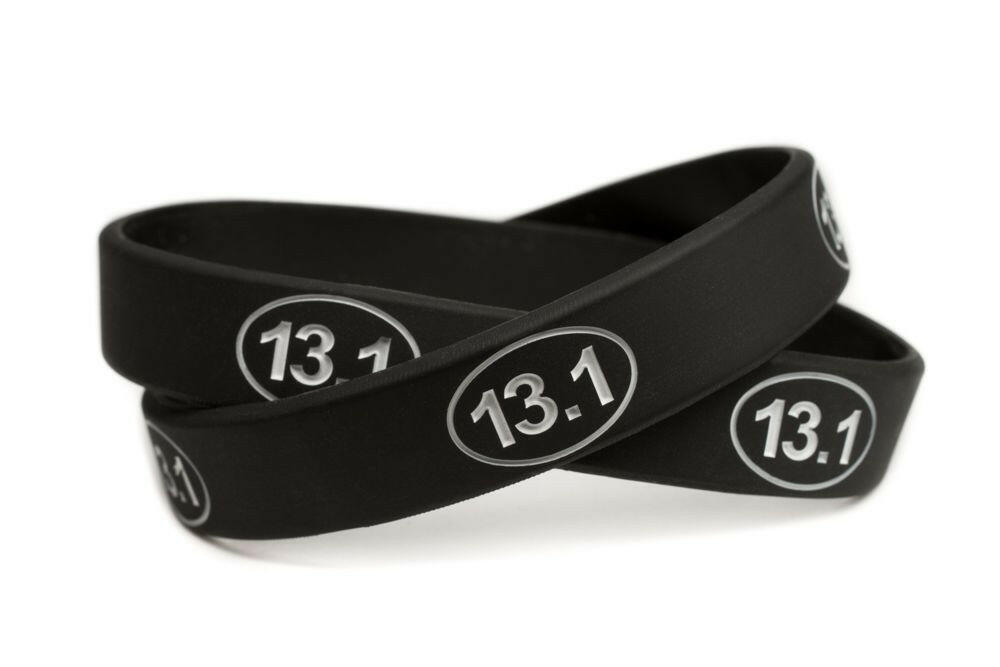 13.1 Half Marathon Training Rubber Wristband - Adult 8" - Support Store