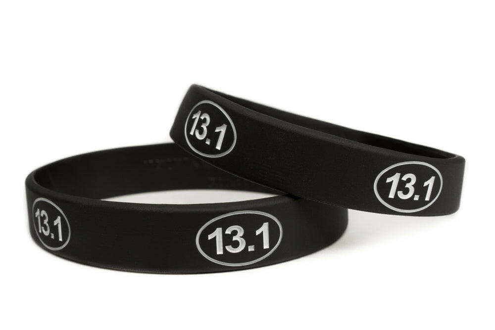 13.1 Half Marathon Training Rubber Wristband - Adult 8" - Support Store