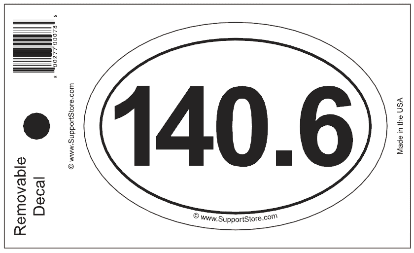 140.6 Bumper Sticker Decal - Oval - Support Store