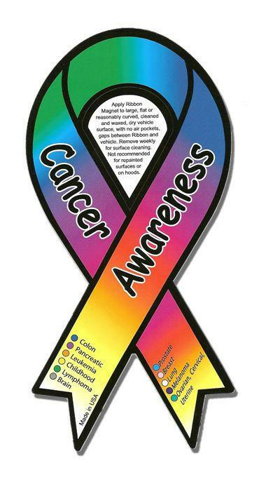 All Inclusive Cancer Awareness Ribbon Car Magnet - Support Store