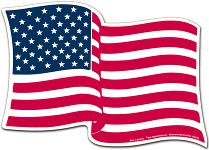 American Flag Magnet - 5" x 7" Wavy - Support Store