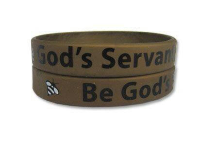 Be God's Servant Rubber Bracelet Wristband - Adult 8" - Support Store