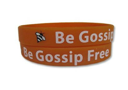 Be Gossip Free Rubber Bracelet Wristband - Adult 8" - Support Store