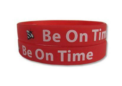 Be On Time Rubber Bracelet Wristband - Adult 8" - Support Store