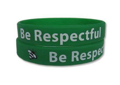 Be Respectful Rubber Bracelet Wristband - Adult 8" - Support Store