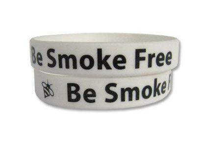 Be Smoke Free Rubber Bracelet Wristband - Adult 8" - Support Store