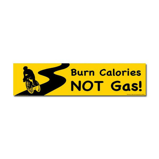 Burn Calories Not Gas Cycling Car Magnet - Support Store