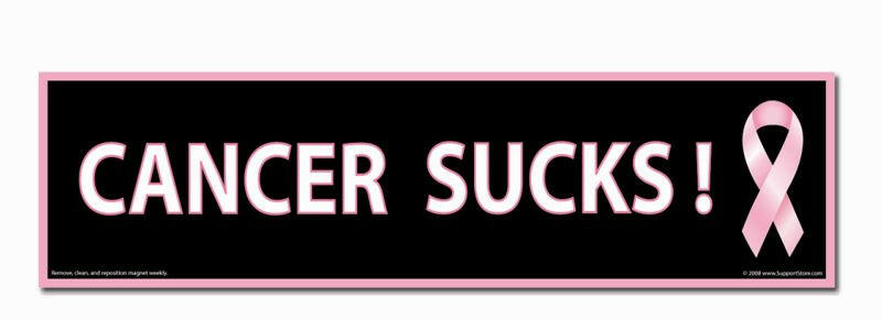 Cancer Sucks Car Magnet - Breast Cancer Awareness - Support Store