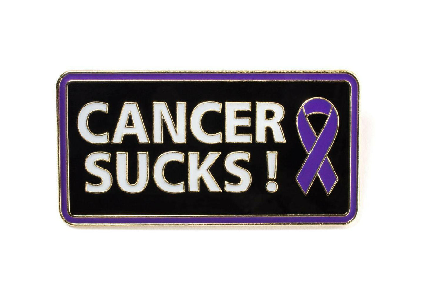 Cancer Sucks! Lapel Pin - Purple - Support Store