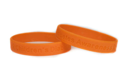 Children's Diabetes Awareness Rubber Bracelet Wristband - Youth 7" - Support Store