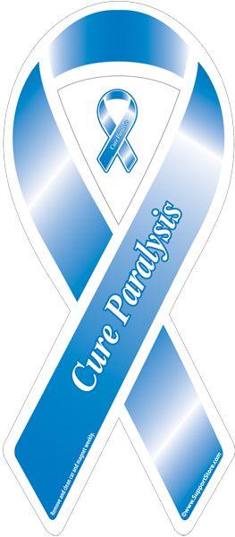 Cure Paralysis Dark Blue Ribbon Magnet - Support Store