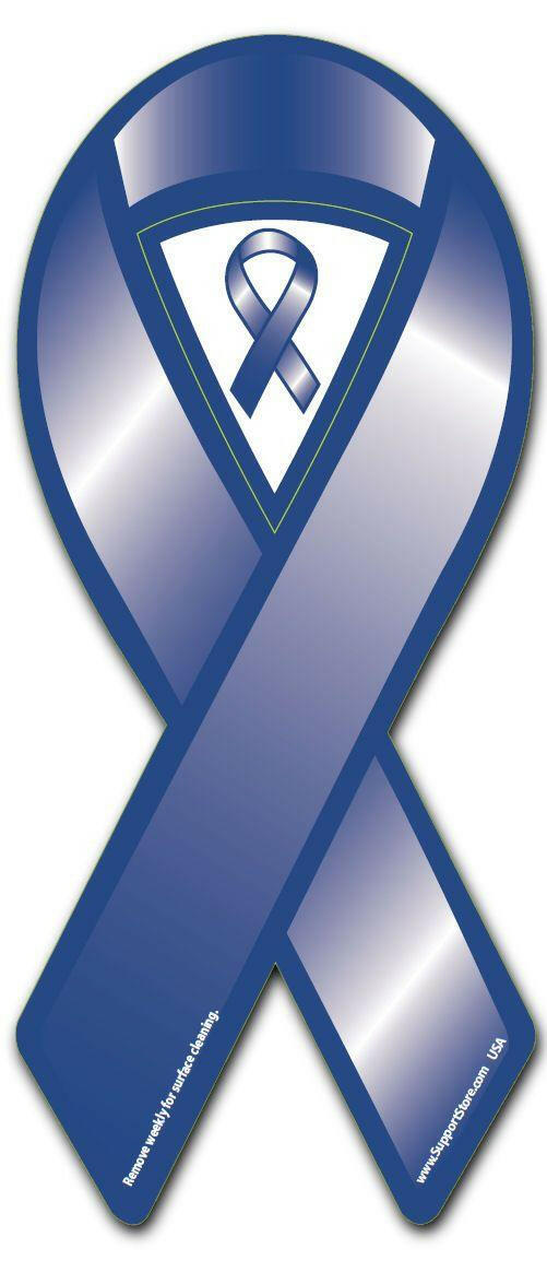 Dark Blue Cause Awareness Ribbon Magnet - Support Store