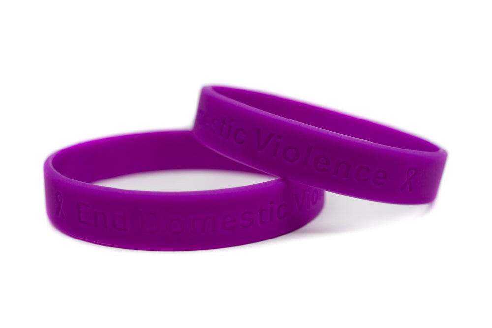 End Domestic Violence purple wristband - Youth 7" - Support Store