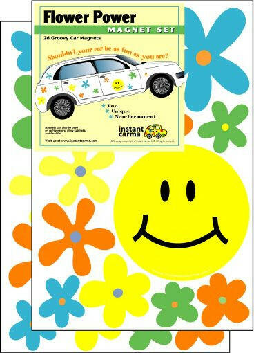 Flower Power Daisy Car Magnet Set - Support Store