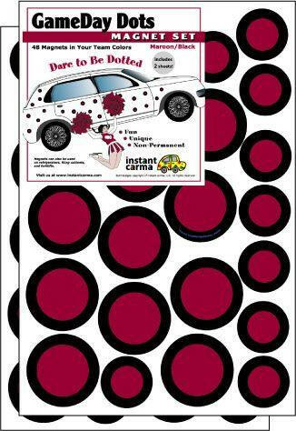 Game Day Dot Magnets - Maroon & Black - Support Store