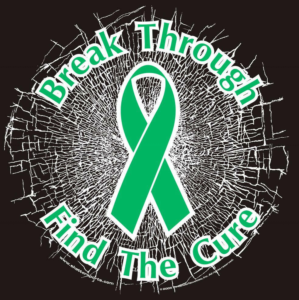 Green Break Through...Find The Cure! Static Window Cling - Support Store