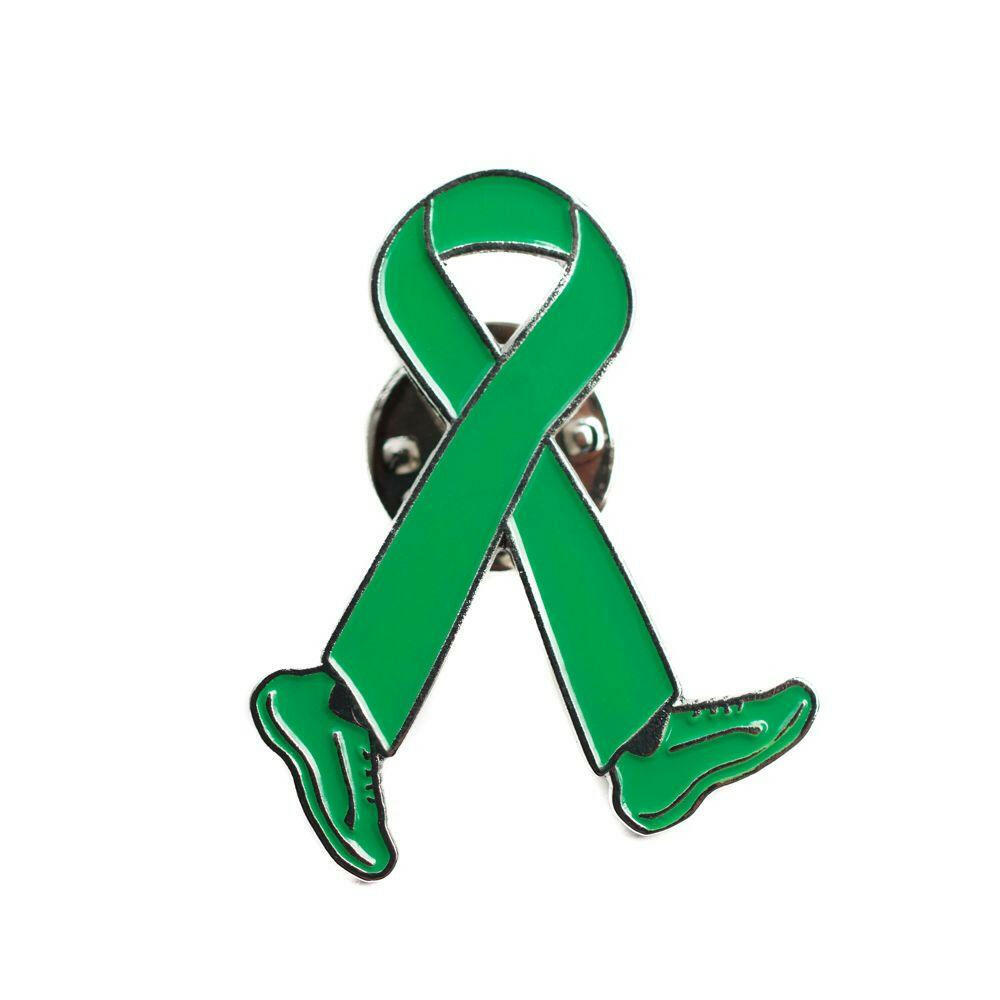 Green Ribbon Walk Run Lapel Pin - Support Store