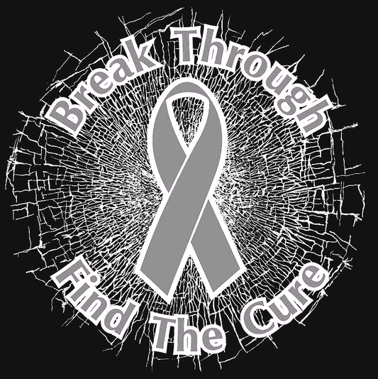 Grey Break Through... Find The Cure! Static Window Cling - Support Store