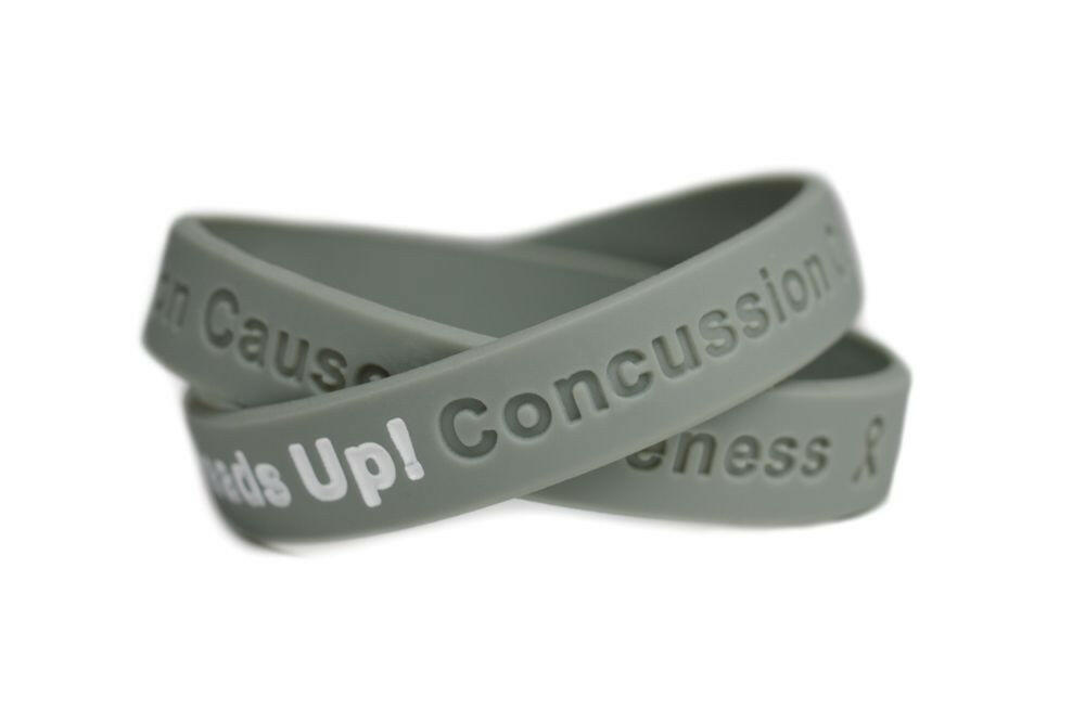 Heads Up! Concussion Cause Awareness Rubber Wristband - Adult 8" - Support Store