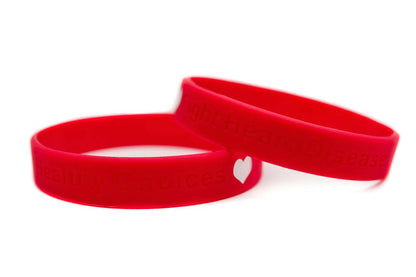 Healthy Choices - Fight Heart Disease wristband - Youth 7" - Support Store
