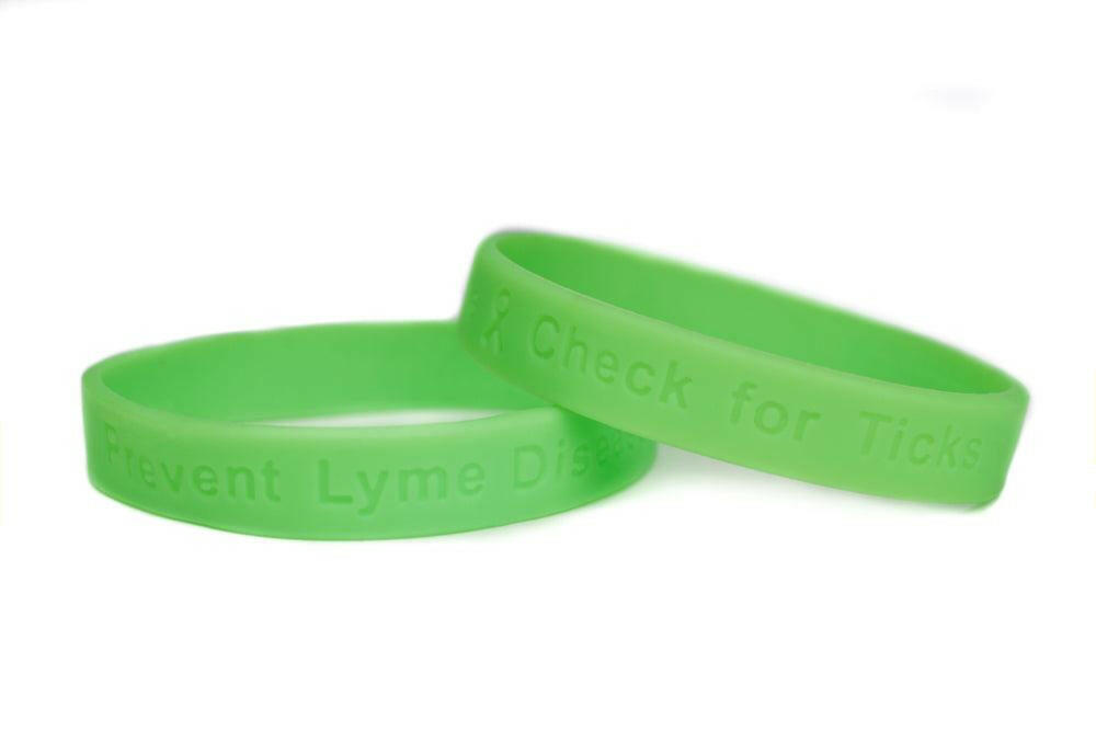 Lyme Disease - Check for Ticks reminder wristband - Adult 8" - Support Store