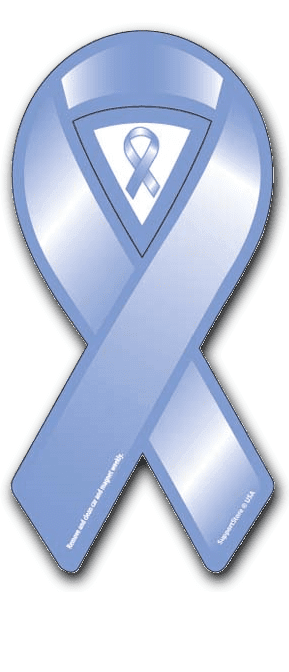 Mini Periwinkle Ribbon Magnet - 2" x 4" - Support Store