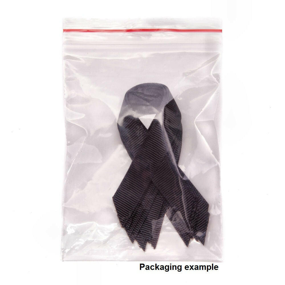 Peel & stick black grosgrain awareness ribbons - 10 pack - Support Store