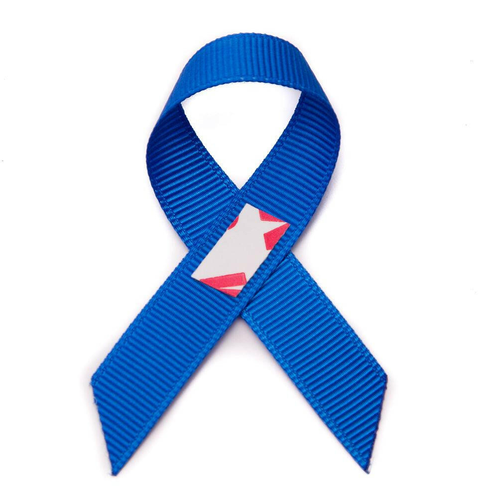 Peel & stick blue grosgrain awareness ribbons - 10 pack - Support Store