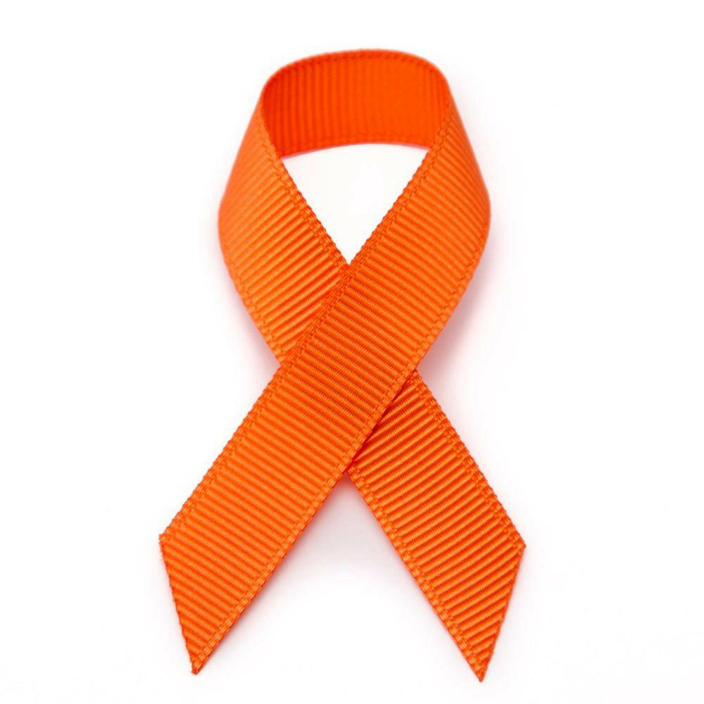 Peel & stick orange grosgrain awareness ribbons - 10 pack - Support Store