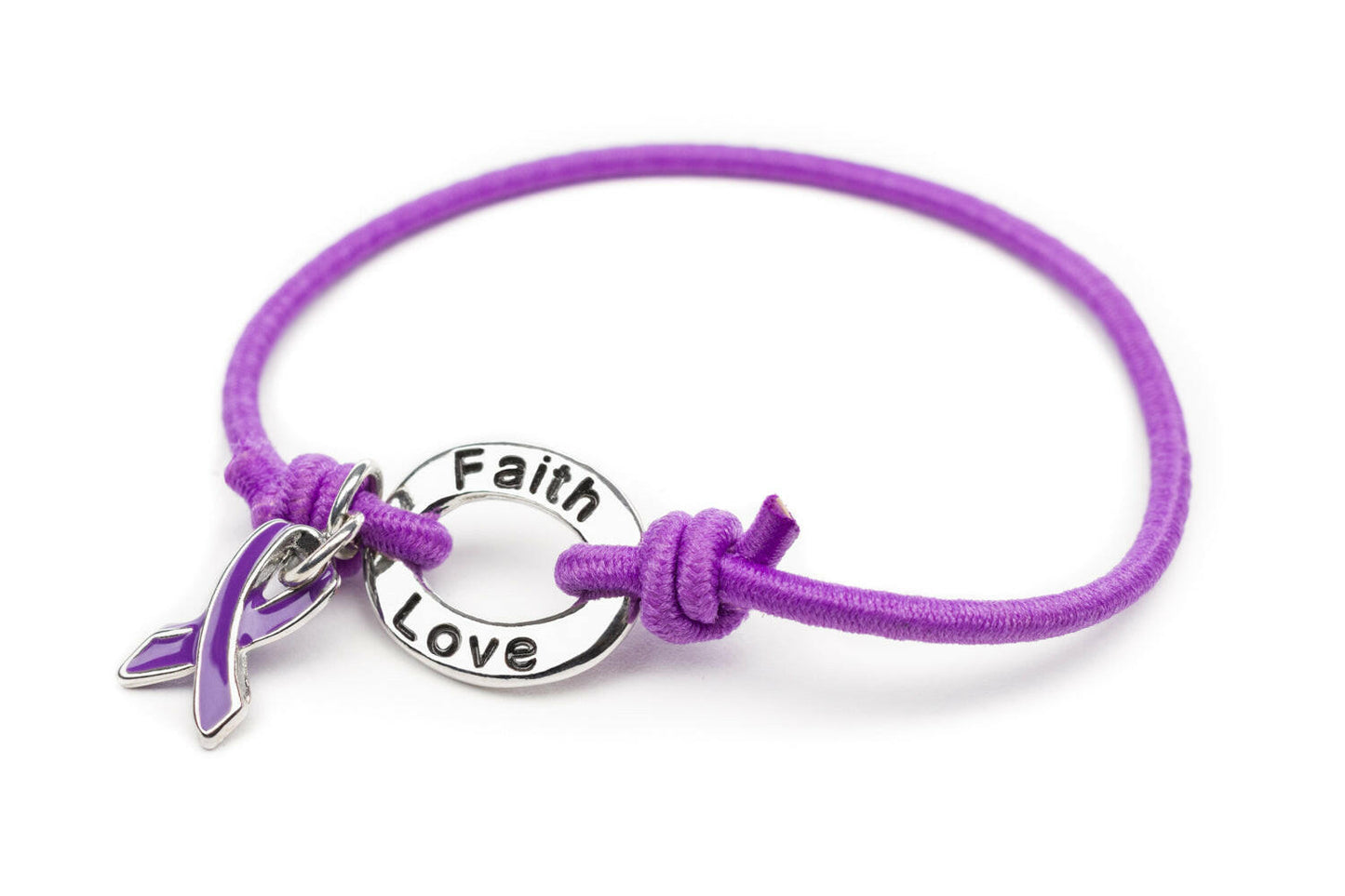 Purple Awareness Stretch Charm Bracelet - Support Store