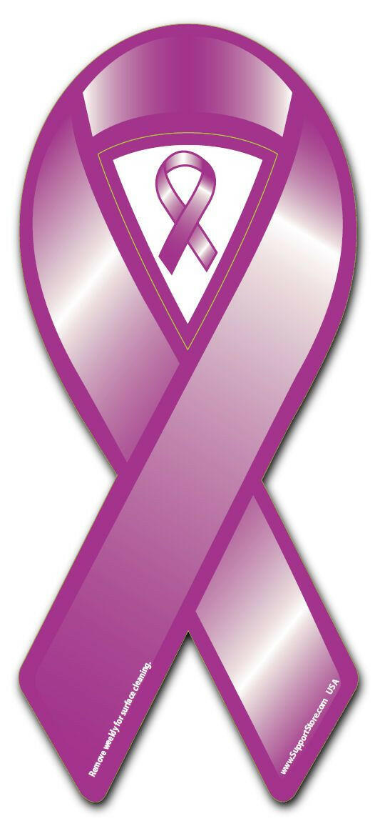 Purple Cause Awareness Ribbon Magnet - Support Store